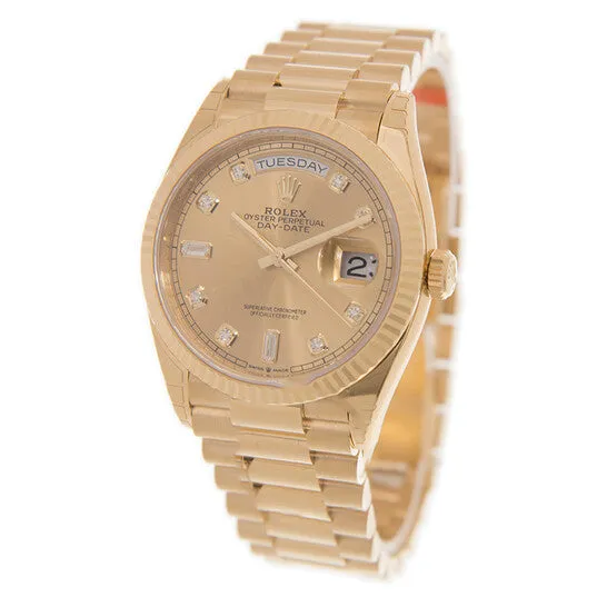 JMS always Original Rolex DayDate 36 Champagne Diamond Dial 18kt Yellow Gold President Watch 128238CDP Watches JMS always Original Rolex DayDate 36 Champagne Diamond Dial 18kt Yellow Gold President Watch 128238CDP Watches
