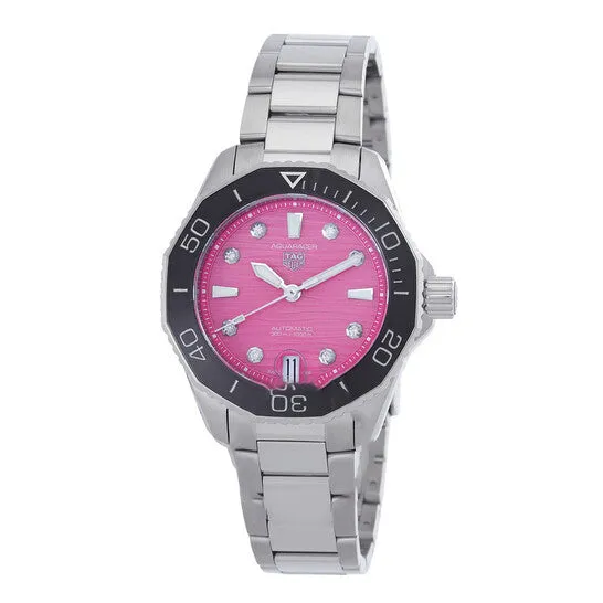 JMS always Original Tag Heuer Aquaracer Automatic Diamond Pink Dial Ladies Watch WBP231JBA0618 Watches JMS always Original Tag Heuer Aquaracer Automatic Diamond Pink Dial Ladies Watch WBP231JBA0618 Watches