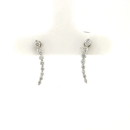 JMS always Original Tresorra 18K White Gold Gradurated Climber Diamond Stud Earrings Earrings JMS always Original Tresorra 18K White Gold Gradurated Climber Diamond Stud Earrings Earrings