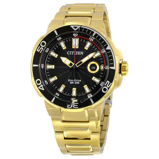 JMS always Rings Original Citizen Endeavor Black Dial Goldtone Mens Watch AW142250E JMS always Rings Original Citizen Endeavor Black Dial Goldtone Mens Watch AW142250E