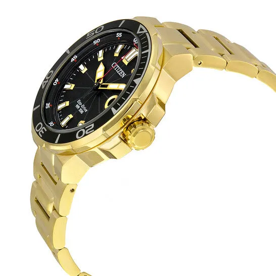 JMS always Rings Original Citizen Endeavor Black Dial Goldtone Mens Watch AW142250E JMS always Rings Original Citizen Endeavor Black Dial Goldtone Mens Watch AW142250E