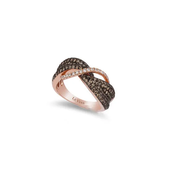 JMS always Rings Original Le Vian Chocolatier Ring Chocolate Diamonds Vanilla Diamonds set in 14K Strawberry Gold Ring Size 7 ZUEU 151 JMS always Rings Original Le Vian Chocolatier Ring Chocolate Diamonds Vanilla Diamonds set in 14K Strawberry Gold Ring Size 7 ZUEU 151