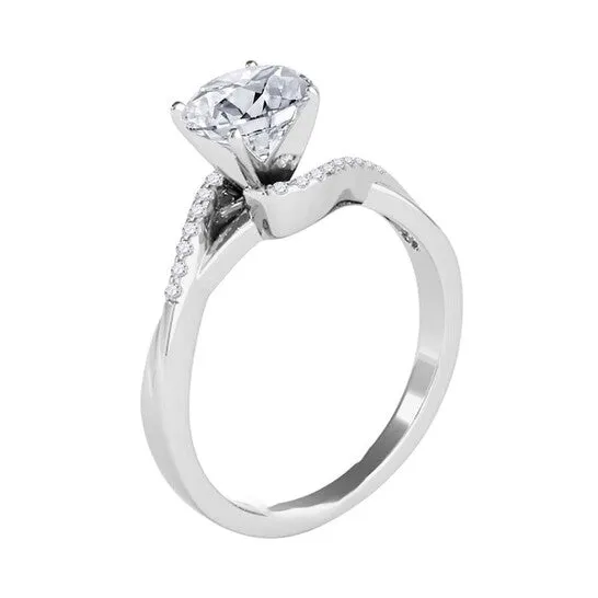 JMS always Rings Original Maulijewels 110 Carat White Diamond Solitaire Style Engagement Ring 18K Solid White Gold JMS always Rings Original Maulijewels 110 Carat White Diamond Solitaire Style Engagement Ring 18K Solid White Gold