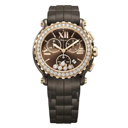 JMS always Watches Original Chopard Happy Sport Chronograph Brown Dial Diamond Watch 2885159004 JMS always Watches Original Chopard Happy Sport Chronograph Brown Dial Diamond Watch 2885159004