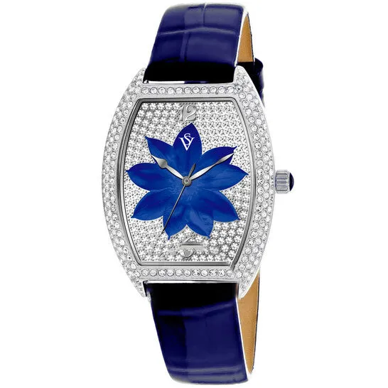 JMS always Watches Original Christian Van Sant Lotus Quartz Blue Dial Ladies Watch CV4854 JMS always Watches Original Christian Van Sant Lotus Quartz Blue Dial Ladies Watch CV4854