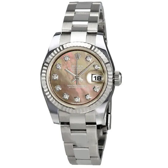 JMS always Watches Original Rolex Lady Datejust Black Mother of Pearl Diamond Automatic Watch 179174BMDO JMS always Watches Original Rolex Lady Datejust Black Mother of Pearl Diamond Automatic Watch 179174BMDO