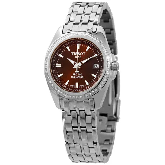 JMS always Watches Original Tissot PRC 100 Chronograph Quartz Brown Dial Ladies Watch T22118111 JMS always Watches Original Tissot PRC 100 Chronograph Quartz Brown Dial Ladies Watch T22118111