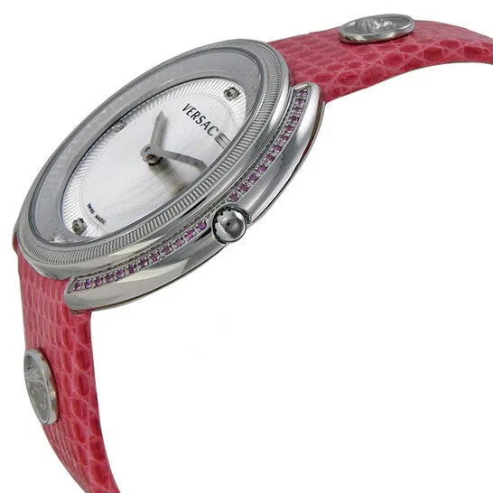 JMS always Watches Original Versace Thea Silver Dial Pink Lizard Ladies Watch VA7070013 JMS always Watches Original Versace Thea Silver Dial Pink Lizard Ladies Watch VA7070013