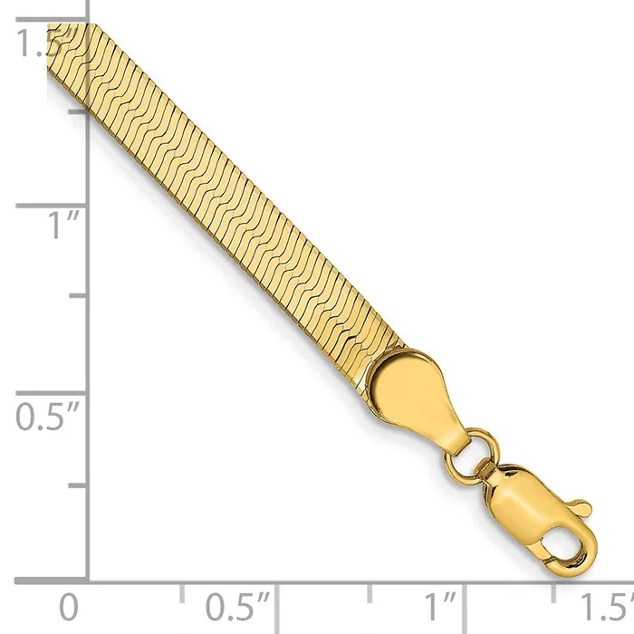 MDS Bracelets 14K Yellow Gold 7 inch 4mm Silky Herringbone with Lobster Clasp Bracelet MDS Bracelets 14K Yellow Gold 7 inch 4mm Silky Herringbone with Lobster Clasp Bracelet