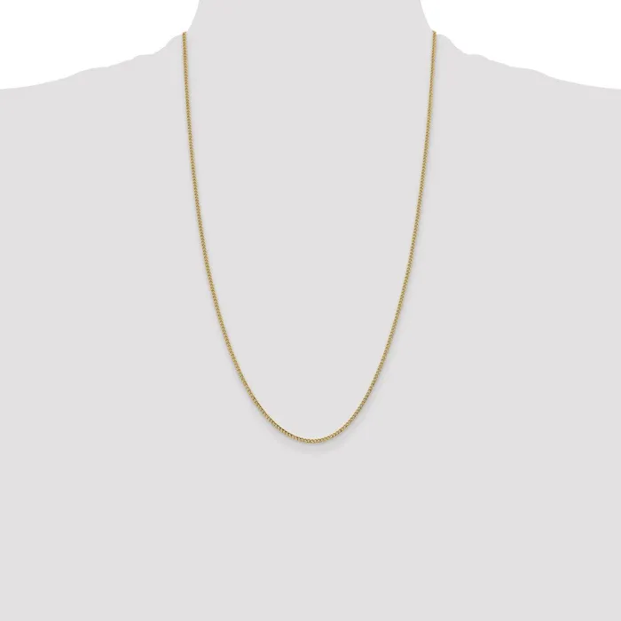 MDS Necklaces 14K Yellow Gold 185mm SemiSolid Curb Chain Necklace MDS Necklaces 14K Yellow Gold 185mm SemiSolid Curb Chain Necklace