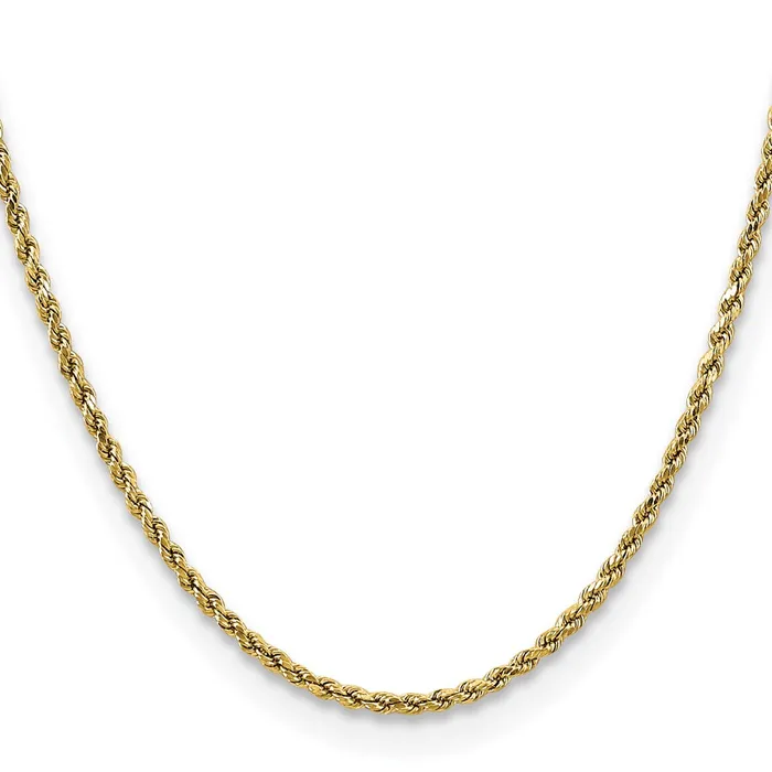 MDS Necklaces 14K Yellow Gold 16 inch 25mm Semi Solid Diamondcut Rope with Lobster Clasp Chain Necklace MDS Necklaces 14K Yellow Gold 16 inch 25mm Semi Solid Diamondcut Rope with Lobster Clasp Chain Necklace