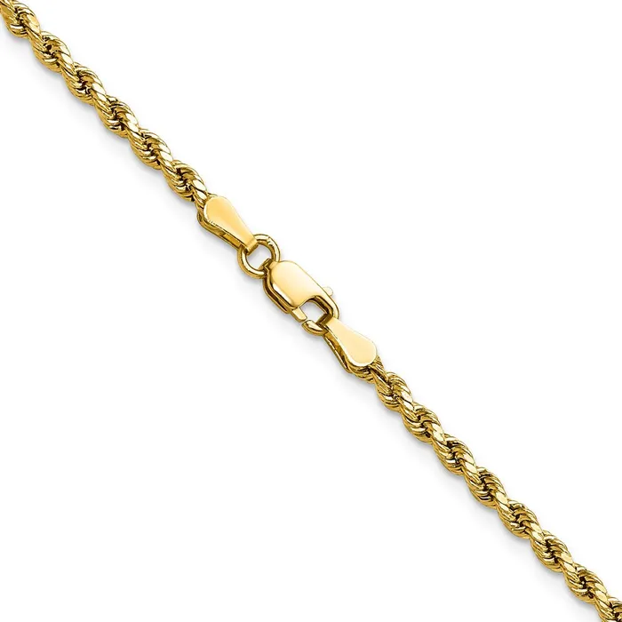 MDS Necklaces 14K Yellow Gold 16 inch 25mm Semi Solid Diamondcut Rope with Lobster Clasp Chain Necklace MDS Necklaces 14K Yellow Gold 16 inch 25mm Semi Solid Diamondcut Rope with Lobster Clasp Chain Necklace