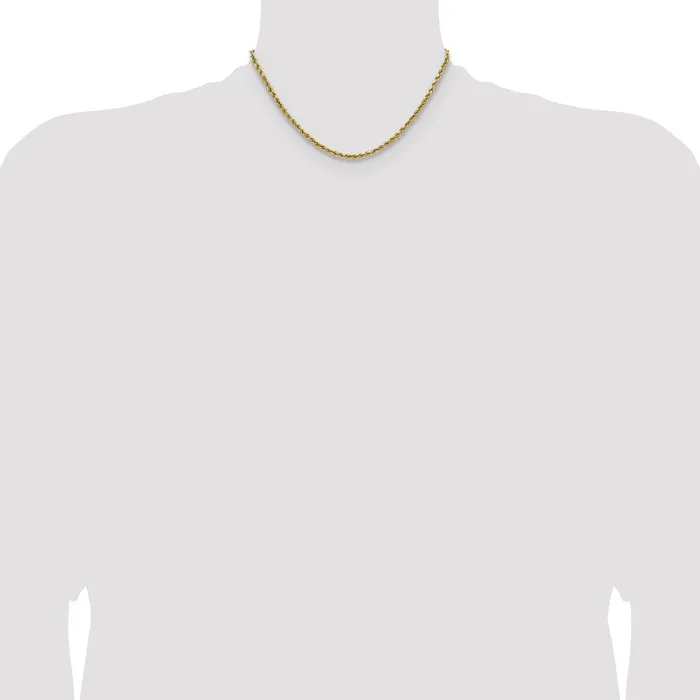 MDS Necklaces 14K Yellow Gold 16 inch 25mm Semi Solid Diamondcut Rope with Lobster Clasp Chain Necklace MDS Necklaces 14K Yellow Gold 16 inch 25mm Semi Solid Diamondcut Rope with Lobster Clasp Chain Necklace