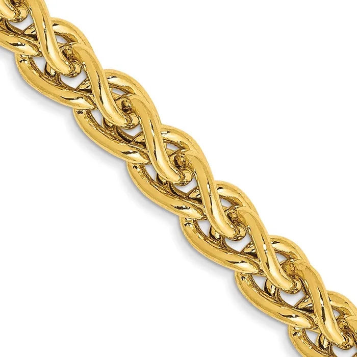MDS Necklaces 14K Yellow Gold 18 inch 415mm SemiSolid Wheat with Lobster Clasp Chain Necklace MDS Necklaces 14K Yellow Gold 18 inch 415mm SemiSolid Wheat with Lobster Clasp Chain Necklace