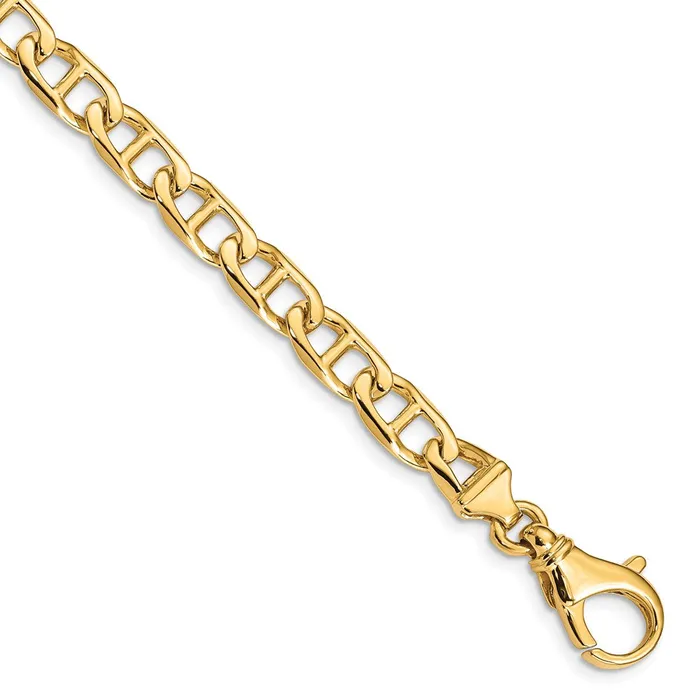 MDS Necklaces Solid 14K Yellow Gold 24 inch 65mm Hand Polished Fancy Link with Fancy Lobster Clasp Chain Necklace MDS Necklaces Solid 14K Yellow Gold 24 inch 65mm Hand Polished Fancy Link with Fancy Lobster Clasp Chain Necklace