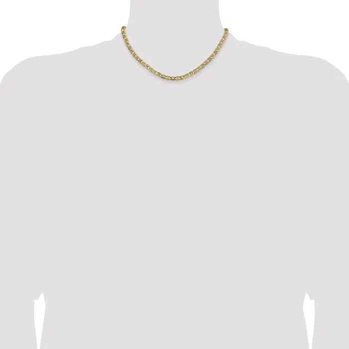 MDS Solid 14K Yellow Gold 16 inch 45mm Concave Anchor with Lobster Clasp Chain Necklace Necklaces MDS Solid 14K Yellow Gold 16 inch 45mm Concave Anchor with Lobster Clasp Chain Necklace Necklaces