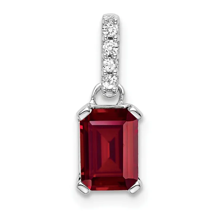 Necklaces 14k White Gold 120 Ct Lab Grown Diamond VSSI G and Lab Created Ruby Pendant Goldia Necklaces 14k White Gold 120 Ct Lab Grown Diamond VSSI G and Lab Created Ruby Pendant Goldia