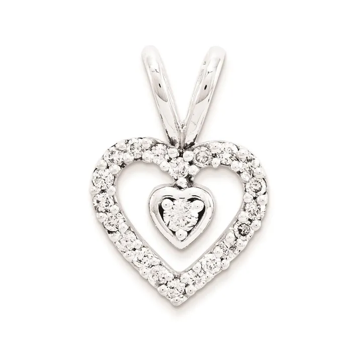 Necklaces 14k White Gold 25ct A Quality Completed Real Diamond Vintage Heart Pendant Goldia Necklaces 14k White Gold 25ct A Quality Completed Real Diamond Vintage Heart Pendant Goldia
