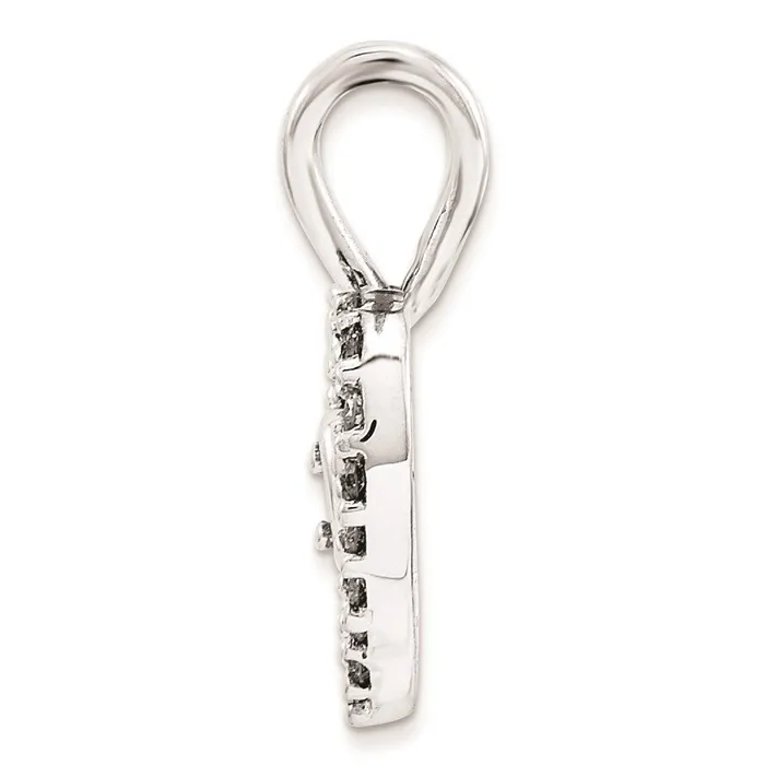 Necklaces 14k White Gold 25ct A Quality Completed Real Diamond Vintage Heart Pendant Goldia