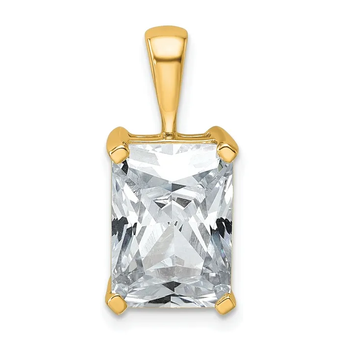 Necklaces 14k Yellow Gold 5 Ct Lab Grown Diamond VSSI G Radiant Four Prong Pendant Goldia Necklaces 14k Yellow Gold 5 Ct Lab Grown Diamond VSSI G Radiant Four Prong Pendant Goldia