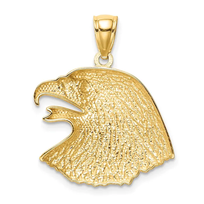Necklaces 14k Yellow Gold DiamondCut Eagle Pendant Goldia