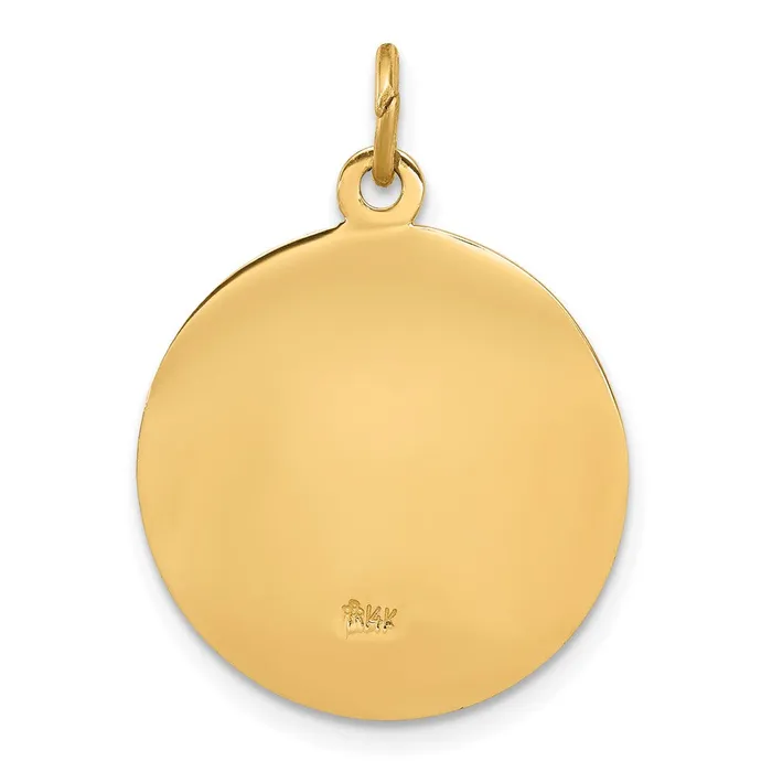 Necklaces 14k Yellow Gold Our Lady of Fatima Medal Pendant Goldia