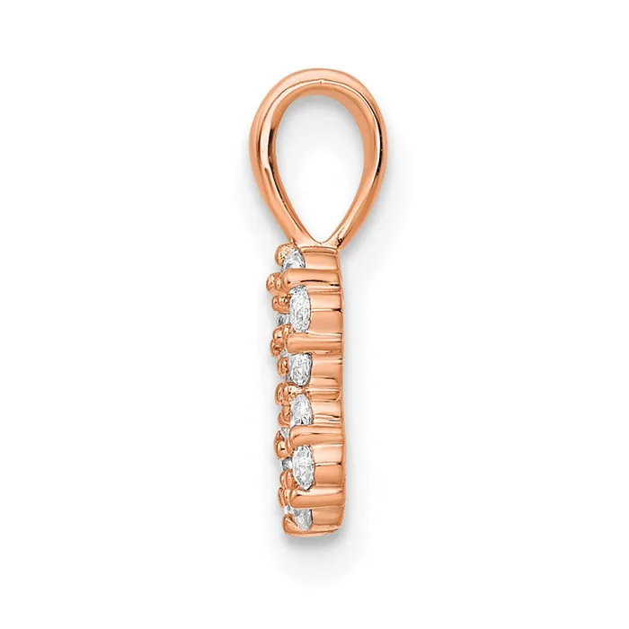 Necklaces Goldia 14k Rose Gold Real Diamond Number 8 Pendant