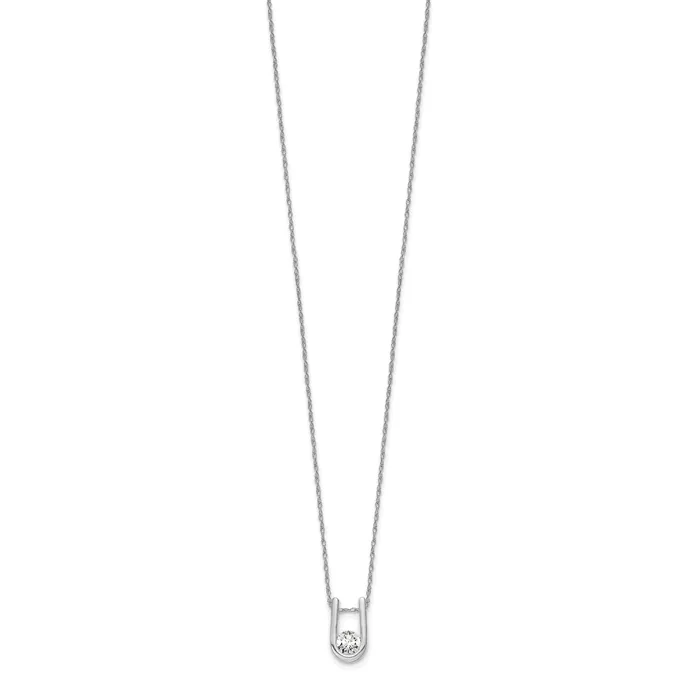 Necklaces Goldia 14k White Gold 13 Ct Lab Grown Diamond VSSI G 18 inch UShape Pendant Necklace