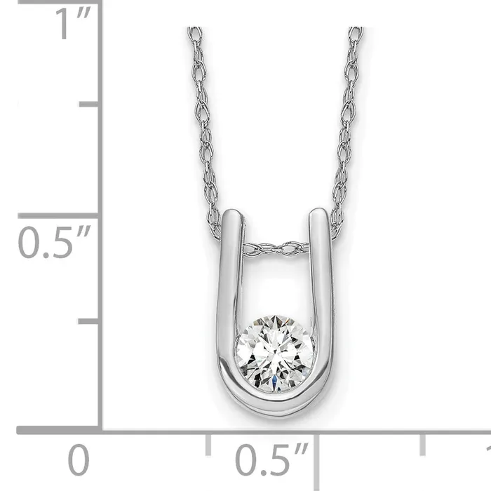 Necklaces Goldia 14k White Gold 13 Ct Lab Grown Diamond VSSI G 18 inch UShape Pendant Necklace