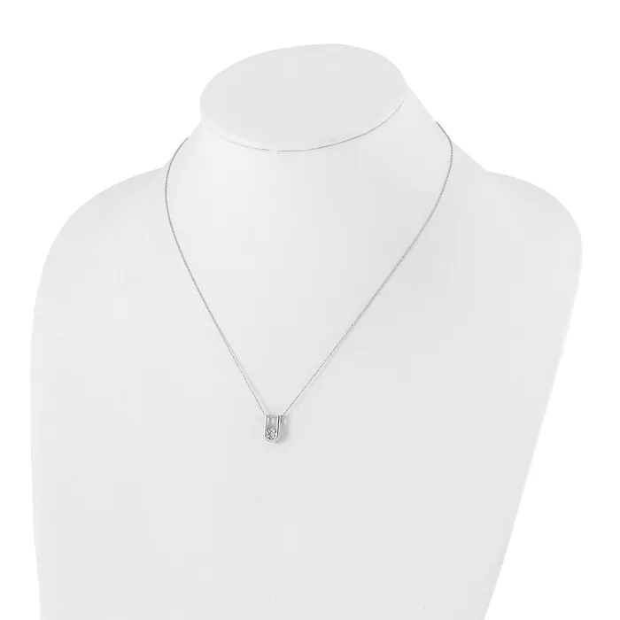 Necklaces Goldia 14k White Gold 13 Ct Lab Grown Diamond VSSI G 18 inch UShape Pendant Necklace