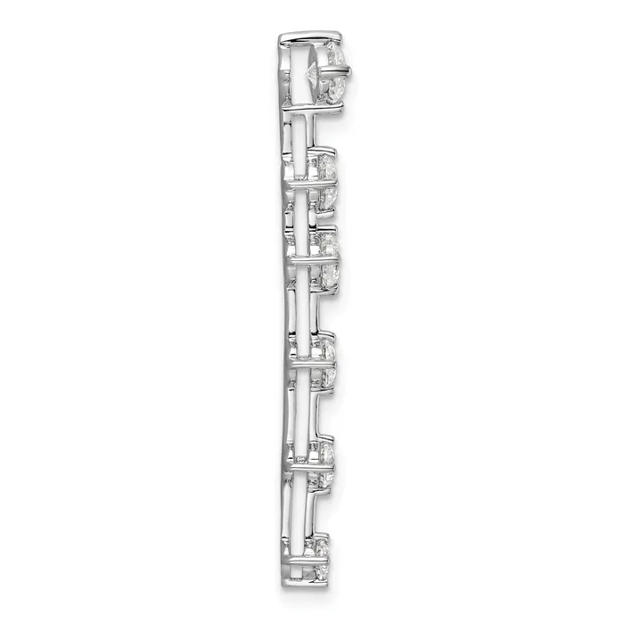 Necklaces Goldia 14K White Gold Lab Grown Diamond SI1SI2 G H I 6Stone Chain Slide Pendant