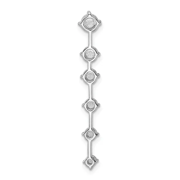 Necklaces Goldia 14K White Gold Lab Grown Diamond SI1SI2 G H I 6Stone Chain Slide Pendant