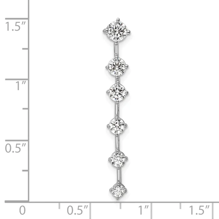 Necklaces Goldia 14K White Gold Lab Grown Diamond SI1SI2 G H I 6Stone Chain Slide Pendant