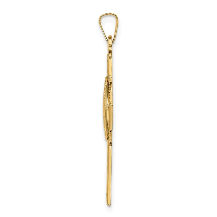 Necklaces Goldia 14k Yellow Gold Army Insignia Cross Pendant