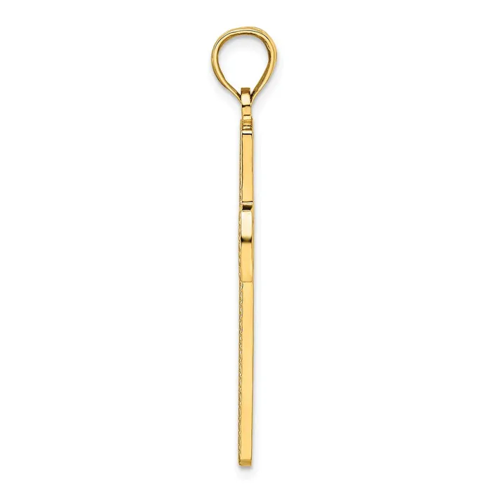 Necklaces Goldia 14k Yellow Gold Beaded u0026 Polished Cross Pendant