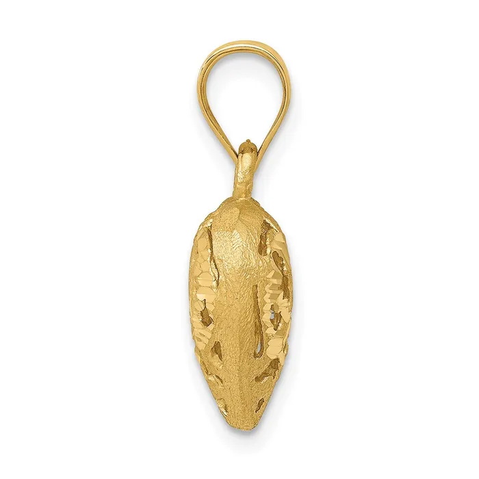 Necklaces Goldia 14k Yellow Gold Polished 3D Filigree Puffed Heart Pendant