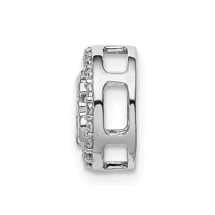 Necklaces Goldia Solid 14k White Gold 18ct Simulated CZ Chain Slide