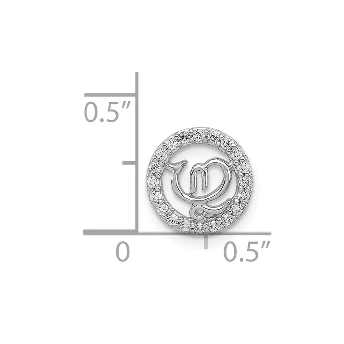 Necklaces Goldia Solid 14k White Gold 18ct Simulated CZ Chain Slide