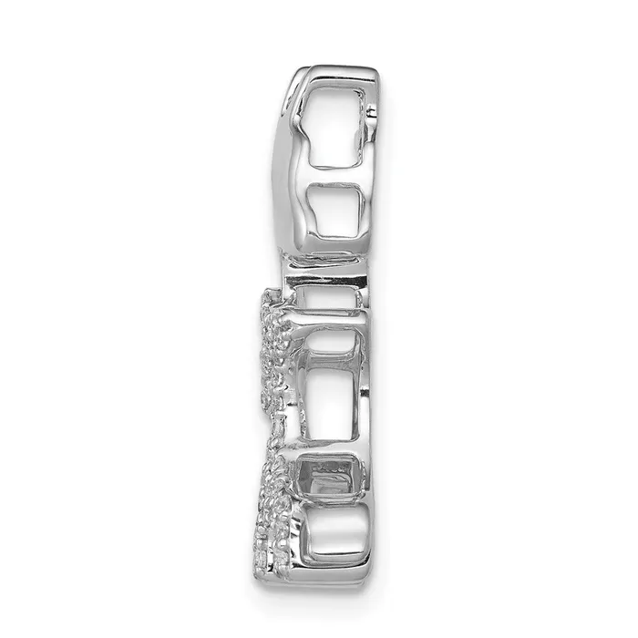 Necklaces Goldia Solid 14k White Gold Simulated CZ Giraffes Chain Slide Necklaces Goldia Solid 14k White Gold Simulated CZ Giraffes Chain Slide