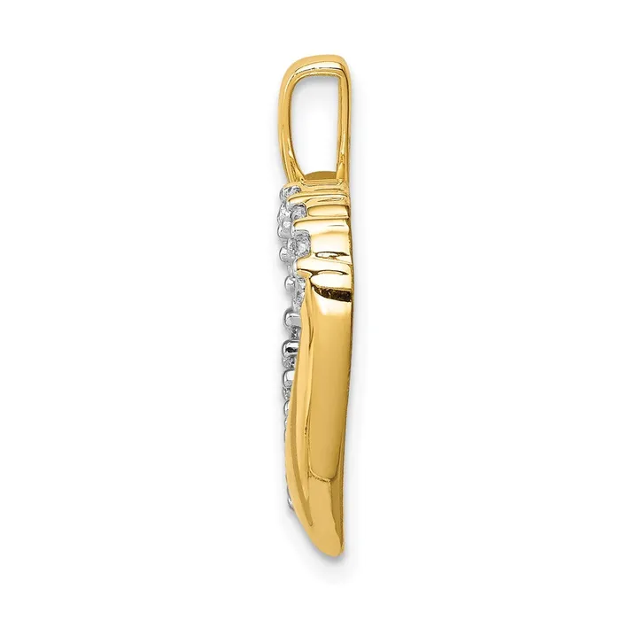 Necklaces Goldia Solid 14k Yellow Gold 16ct Simulated CZ Heart Pendant Necklaces Goldia Solid 14k Yellow Gold 16ct Simulated CZ Heart Pendant