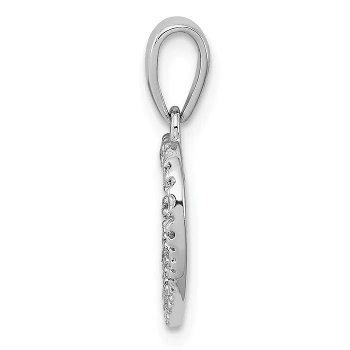 Necklaces Goldia Sterling Silver Rhodium Plated Diamond Heart Pendant