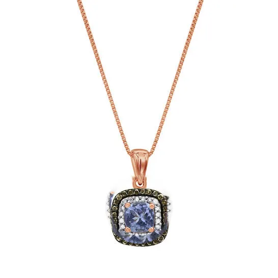 Necklaces JMS always Original Diamond Muse 015 cttw 14KT White Gold Tanzanite Diamond Accent Pendant Necklace for Women Necklaces JMS always Original Diamond Muse 015 cttw 14KT White Gold Tanzanite Diamond Accent Pendant Necklace for Women