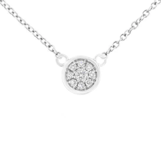 Necklaces JMS always Original Haus of Brilliance 10K White Gold 14 Cttw Diamond Flower Pendant Necklace IJ Color I2I3 Clarity Adjustable 1618 chain Necklaces JMS always Original Haus of Brilliance 10K White Gold 14 Cttw Diamond Flower Pendant Necklace IJ Color I2I3 Clarity Adjustable 1618 chain