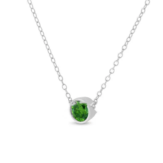 Necklaces JMS always Original Haus of Brilliance 925 Sterling Silver 12 Cttw Treated Green Diamond Bezel Solitaire 18 Pendant Necklace Green Color I2I3 Clarity Necklaces JMS always Original Haus of Brilliance 925 Sterling Silver 12 Cttw Treated Green Diamond Bezel Solitaire 18 Pendant Necklace Green Color I2I3 Clarity