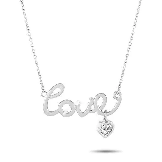 Necklaces JMS always Original LB Exclusive 14K White Gold 010 ct Diamond Love Pendant Necklace Necklaces JMS always Original LB Exclusive 14K White Gold 010 ct Diamond Love Pendant Necklace