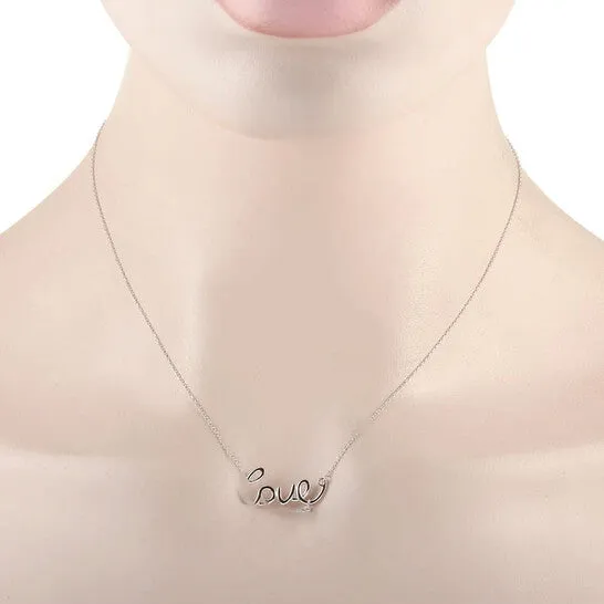 Necklaces JMS always Original LB Exclusive 14K White Gold 010 ct Diamond Love Pendant Necklace Necklaces JMS always Original LB Exclusive 14K White Gold 010 ct Diamond Love Pendant Necklace
