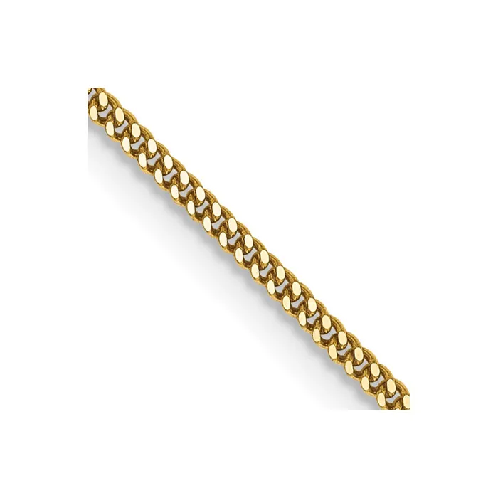 Necklaces MDS 14K Yellow Gold 16 inch 14mm Curb with Spring Ring Clasp Pendant Chain Necklace Necklaces MDS 14K Yellow Gold 16 inch 14mm Curb with Spring Ring Clasp Pendant Chain Necklace
