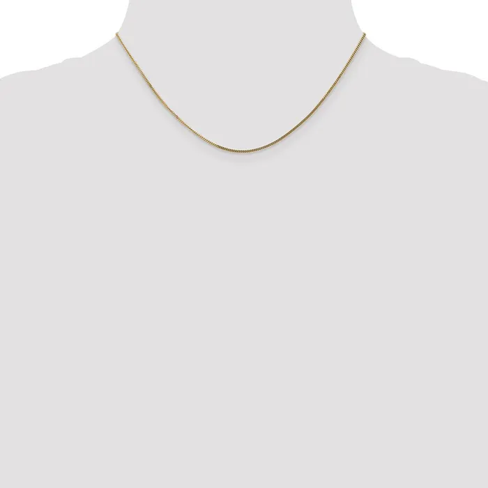 Necklaces MDS 14K Yellow Gold 16 inch 14mm Curb with Spring Ring Clasp Pendant Chain Necklace Necklaces MDS 14K Yellow Gold 16 inch 14mm Curb with Spring Ring Clasp Pendant Chain Necklace