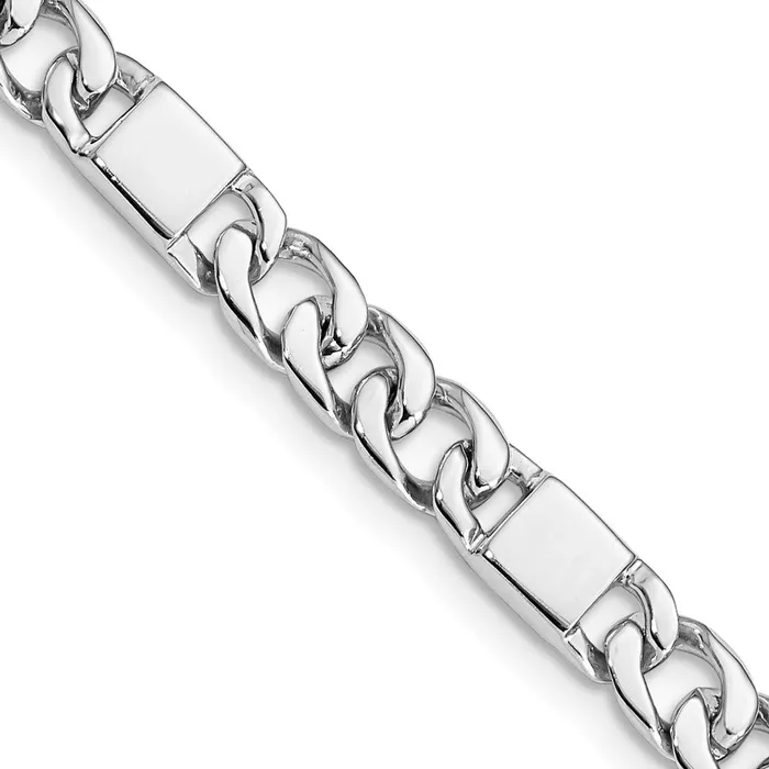 Necklaces MDS Solid 14K White Gold 22 inch 56mm Hand Polished Fancy Link with Fancy Lobster Clasp Chain Necklace Necklaces MDS Solid 14K White Gold 22 inch 56mm Hand Polished Fancy Link with Fancy Lobster Clasp Chain Necklace
