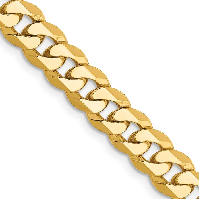 Necklaces MDS Solid 14K Yellow Gold 18 inch 625mm Flat Beveled Curb with Lobster Clasp Chain Necklace Necklaces MDS Solid 14K Yellow Gold 18 inch 625mm Flat Beveled Curb with Lobster Clasp Chain Necklace